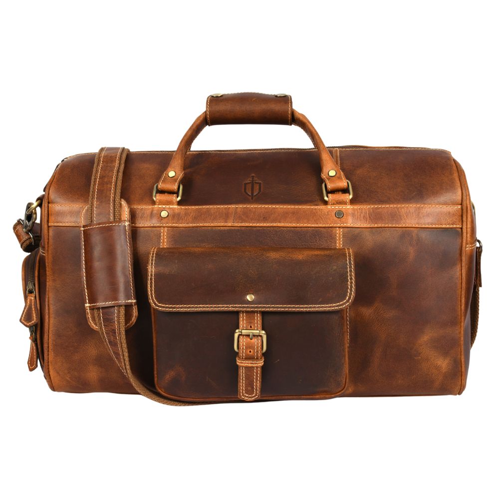 Souris Leather Travel Bag Rustic Brown